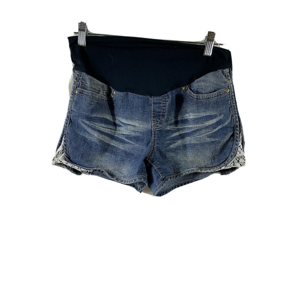 Planet Motherhood Maternity Blue Jean Denim Shorts